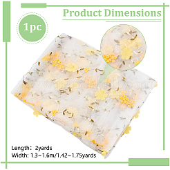 Milchfaser-Netzstoff mit Blumenmuster&nbsp;DIY-WH0888-09C
