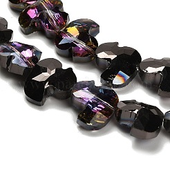 Chapelets de perles en verre électroplaqué&nbsp;EGLA-P066-03A-HP02