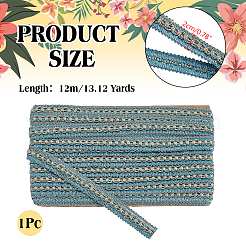 Ruban ondulé tressé en polyester mille-pattes&nbsp;OCOR-WH0070-319A