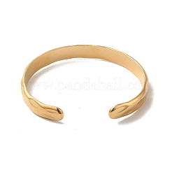 Braccialetti con polsino testurizzato in acciaio inossidabile 304&nbsp;BJEW-A003-04G