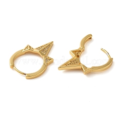 Orecchini a cerchio in acciaio inossidabile 304 con zirconi cubici per donna&nbsp;EJEW-U019-02G-05