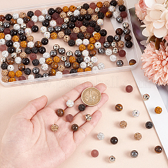 200 Stück 10 Stil DIY Runde Perlen Schmuckherstellung Finding Kits&nbsp;DIY-PH0021-75