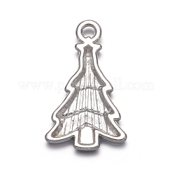 Mittelgroße meergrüne Weihnachtsbaum Emaille-Legierung Anhänger&nbsp;X-EAP0307Y