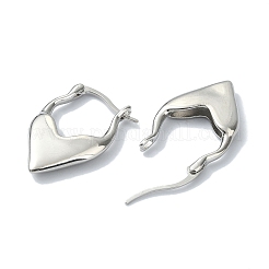 Pendientes de aro en forma de lágrima de latón chapado en rack para mujer&nbsp;EJEW-Q780-05P