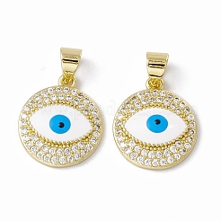 Ciondoli in ottone con placcatura a cremagliera con micro pavé di zirconi chiari&nbsp;ZIRC-C041-29G