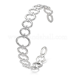 Bracelet manchette ovale creux en acier inoxydable 304 anti-ternissement pour femme&nbsp;BJEW-D061-04P