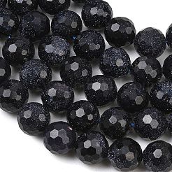 Synthetische blauen goldstone Perlen Stränge&nbsp;GG-CBA199E-F02-12mm