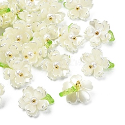 30 perla de plástico ABS con colgantes de acrílico.&nbsp;PALLOY-YW00189
