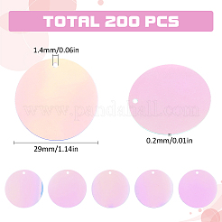 200 Stück schillernde PVC-Pailletten-Anhänger&nbsp;PVC-SC0001-07B