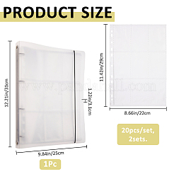 Couvertures de classeur en plastique PP&nbsp;AJEW-FH0007-16B