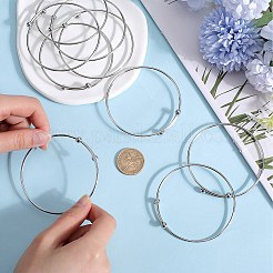12 Stück verstellbarer 304 Edelstahldraht zur Herstellung von Manschettenarmbändern&nbsp;MAK-SC0001-19