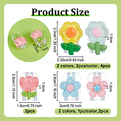 4 Beutel 4 Stile Blume TPU Ladekabelschutz&nbsp;DIY-OC0014-30