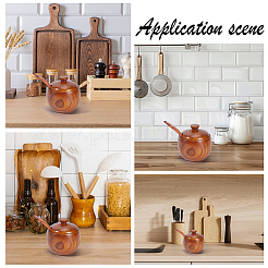 Récipients à sel en bois avec couvercle et cuillère&nbsp;AJEW-WH20073-003