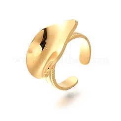 Anelli polsino aperti in acciaio inossidabile 304 geometrici irregolari per donna&nbsp;RJEW-R012-02G