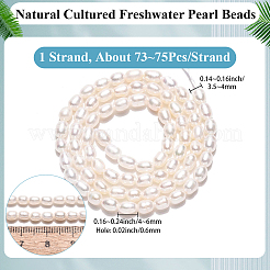 1 hebra de perlas de agua dulce cultivadas naturales&nbsp;PEAR-PA0001-10