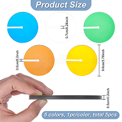 5 posavasos acrílicos de 5 colores&nbsp;AJEW-BC0003-27