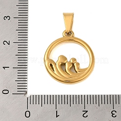 Placcatura ionica (ip) ciondoli in acciaio inossidabile 304&nbsp;STAS-C103-19A-G