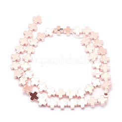Electroplate non magnetici ematite sintetico fili di perline&nbsp;G-L485-09A-RG