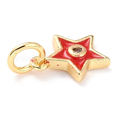 Pendentifs d'émail en laiton &nbsp;KK-M218-10B-RS