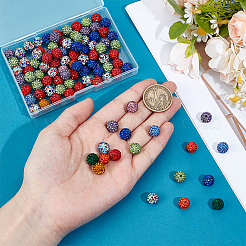 10mm disco ball ton perlen mischfarben pflastern strass spacer runde perlen&nbsp;RB-PH0003-10mm-M