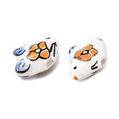 Perles en porcelaine manuelles&nbsp;PORC-A034-06B
