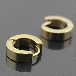 Latón pendientes de aro Huggie&nbsp;EJEW-EE0002-252C