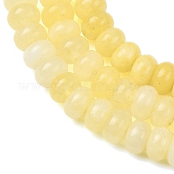 Teñidos naturales blancas abalorios de jade hebras&nbsp;GG-CBA9281-A15-5x8mm