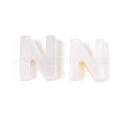 Breloques de lettre de coquille d'eau douce naturelle&nbsp;BSHE-ZX007-02N