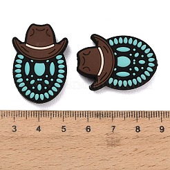 Perline in silicone alimentare ecocompatibili a tema cowboy del West&nbsp;SIL-T058-04C