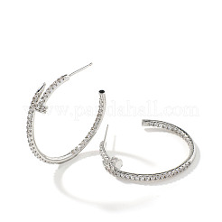 Boucles d'oreilles à tige en laiton de luxe en forme de C&nbsp;TK3228
