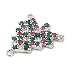 Placage en rack pendentifs en zircone cubique pavés de laiton&nbsp;KK-R150-06P