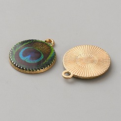 Imprimés alliage pendentifs en émail&nbsp;FIND-WH0148-418D
