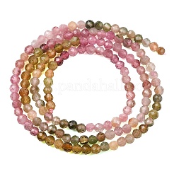 Colliers de perles de tourmaline multicolores naturelles à dégradé de couleurs&nbsp;G-D110-A02-06