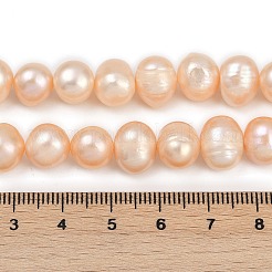 Fili di perle di perle d'acqua dolce coltivate naturali&nbsp;PEAR-I007-07Z-02B