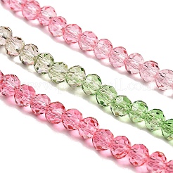 Brins de perles de verre peints transparents&nbsp;LS-DGLA-A034-T3mm-A18