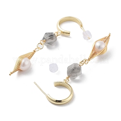 Natürliche Quarz Ohrhänger&nbsp;EJEW-P256-51G
