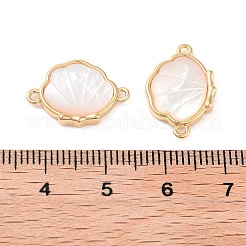 Muschelglieder aus Messing mit Pavé-Verzierung&nbsp;KK-B102-22G