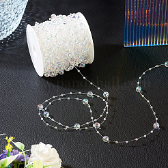 Acryl-Rundperlen-Gliederketten&nbsp;DIY-MB0007-001A