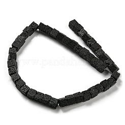 Hebras de cuentas de roca de lava natural&nbsp;G-C084-E08-03