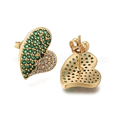 Aretes con pavé de latón y circonitas cúbicas&nbsp;EJEW-M088-06G-03