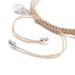 Synthetisches türkisfarbenes geflochtenes Perlenarmband&nbsp;BJEW-JB07988