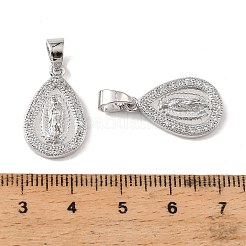 Anhänger aus Messing und klarem Zirkonia&nbsp;KK-G558-09P