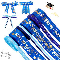 6 Stück 6 Stile Abschlusssaison Goldprägung Polyester bedrucktes Band&nbsp;OCOR-PH0005-03