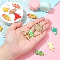 24 pièces 12 styles de pendentifs alimentaires imitation résine opaque&nbsp;CRES-CJ0001-61