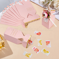 Rechteckige Bonbonschachteln aus Papier mit Plastikblume&nbsp;CON-WH0095-173