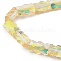 Chapelets de perles en verre électroplaqué&nbsp;EGLA-L045-F-HP02