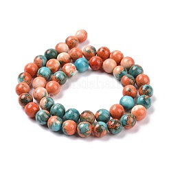 Synthetischen Meer weißer Jade runde Perle Stränge&nbsp;G-M165-8mm-04