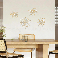 4 decorazione murale in ferro e acrilico&nbsp;AJEW-WH0871-55G