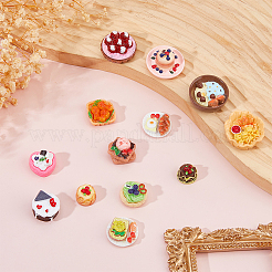 13 stücke 13 arten harz mini nachahmung freude zu essen mehr dekoration&nbsp;DIY-FH0009-74
