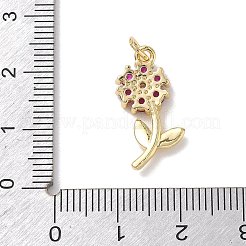 Pendentifs avec zircon cubiques à micro-pavés en laiton&nbsp;KK-L268-029G-02